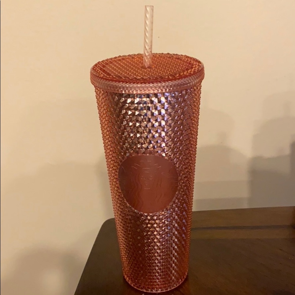 Iridescent Rose Gold Starbucks Cup
